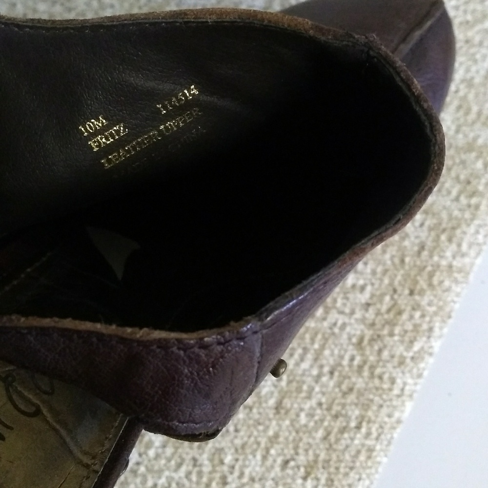 Sam Edelman Fritz Brown Leather Sling Back Shoes - Picture 3 of 7